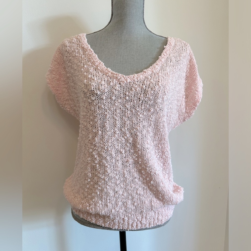 Vintage 1980’s Sears Tradition short sleeve boucle knit sweater
